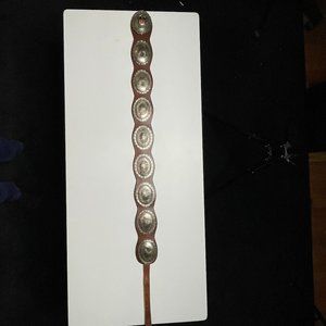 Ralph Lauren brown Leather Concho Belt